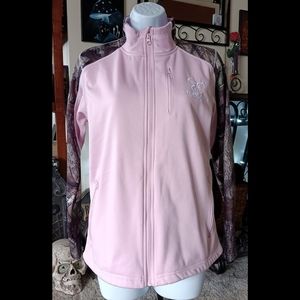 💖 Womens Truetimber Pink Camo Zip Jacket Top Long Sleeve Cabelas Small